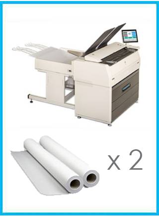 Kip 7170 Black &amp; White Multifunction System 63" with Scanner + 2 Roll 2K mt