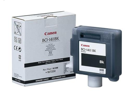 Canon BCI-1411BK Black Ink Tank (330ml) for imagePROGRAF W7200, W8200, W8400D - 7574A001AA