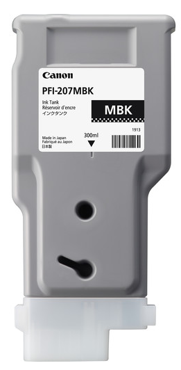 Canon PFI-207MBK Matte Black Ink Cartridge (300ml) for imagePROGRAF iPF680, iPF685, iPF780, iPF785 - 8788B001AA