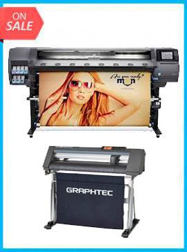 BUNDLE - Plotter HP Latex 360 64&quot;  - Recertified - (90 Days Warranty) + GRAPHTEC CUTTER CE7000-120 48&quot; Cutter - New
