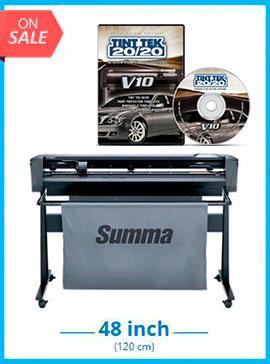 SummaCut D120 48 in (120 cm) vinyl and contour cutting - New + Tint Tek 20/20 Window Film Cutting Software V10 Monthly Subscription