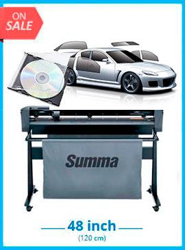 BUNDLE - SummaCut D120 48 in (120 cm) vinyl and contour cutting - New + Tint Tek 20/20 Window Film Cutting Software - 1 Year Subscription