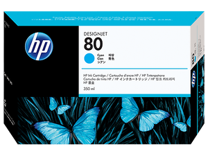 HP 80 Cyan Ink Cartridge 350 ml C4846A