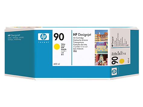 HP 90 400-ml Yellow DesignJet Ink Cartridge - C5065A