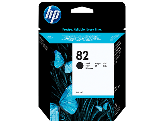 HP 82 69-ml Black DesignJet Ink Cartridge for DesignJet 510 - CH565A