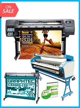 COMPLETE SOLUTION - Plotter HP Latex 310 - Recertified - (90 Days Warranty) + GRAPHTEC CUTTER CE6000-120 48&quot; Cutter - New + 55&quot; Full-auto Low Temp. Wide Format Cold Laminator, with Heat Assisted + Includes Flexi RIP Software