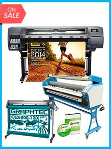 COMPLETE SOLUTION - Plotter HP Latex 310 - Recertified - (90 Days Warranty) + GRAPHTEC CUTTER CE6000-120 48" Cutter - New + 55" Full-auto Low Temp. Wide Format Cold Laminator, with Heat Assisted + Includes Flexi RIP Software