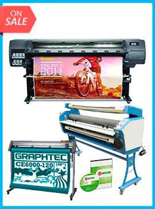 COMPLETE SOLUTION - Plotter HP Latex 330 64" - Recertified - (90 Days Warranty) + GRAPHTEC CUTTER CE6000-120 48" Cutter - New + Upgraded Ving 63" Full-auto Low Temp. Wide Format Cold Laminator, with Heat Assisted + Includes Flexi RIP Software