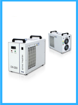 S&A CW-5200DH Industrial Water Chiller (AC 1P 110V 60Hz) for One 8KW Spindle / Welding Equipment / One 130-150W CO2 Glass Laser Tube Cooling, 0.93HP