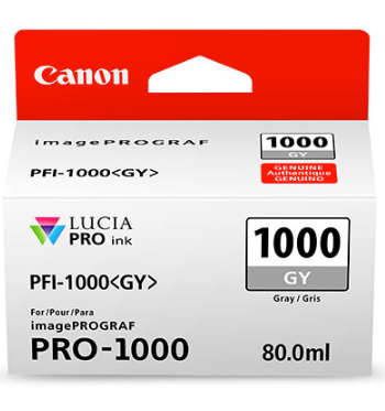 Canon PFI-1000 Gray Ink Tank 80ml for imagePROGRAF PRO-1000 - 0552C002AA