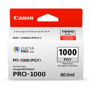 Canon PFI-1000 Photo Gray Ink Tank 80ml for imagePROGRAF PRO-1000 - 0553C002AA