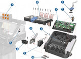 Carriage without PC board, Color Sensor Assembly (SOL) and LSPC B4H70-67022