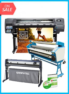 COMPLETE SOLUTION - Plotter HP Latex 310 - Recertified - (90 Days Warranty) + GRAPHTEC CUTTER FC9000-140 54