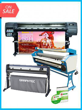 COMPLETE SOLUTION - Plotter HP Latex 330 - Recertified (90 Days Warranty) + GRAPHTEC CUTTER FC9000-160 64
