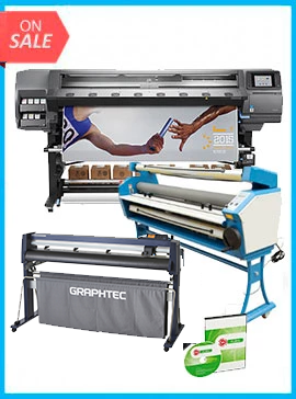 COMPLETE SOLUTION - Plotter HP Latex 370 - Recertified (90 Days Warranty) + GRAPHTEC CUTTER FC9000-160 64