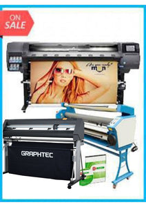 COMPLETE SOLUTION - Plotter HP Latex 360 64" - Recertified - (90 Days Warranty) + GRAPHTEC CUTTER CE7000-130 50inch - New + Upgraded Ving 63" Full-auto Low Temp. Wide Format Cold Laminator, with Heat Assisted + Includes Flexi RIP Software