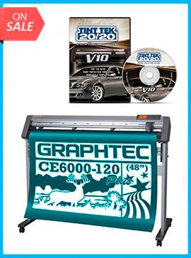 BUNDLE - Graphtec CE6000-120 48&quot; Cutter - New + Tint Tek 20/20 Window Film Cutting Software V10 Monthly Subscription
