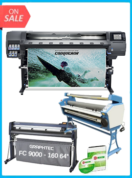 HP Latex 365 Printer (V8L39A) - New + GRAPHTEC FC9000-160 64