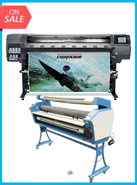 HP Latex 365 Printer (V8L39A) - New + UPGRADED VING 63" FULL-AUTO LOW TEMP. WIDE FORMAT COLD LAMINATOR, WITH HEAT ASSISTED