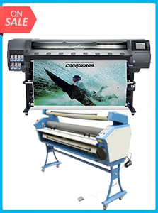 HP Latex 365 Printer (V8L39A) - New + UPGRADED VING 63" FULL-AUTO LOW TEMP. WIDE FORMAT COLD LAMINATOR, WITH HEAT ASSISTED