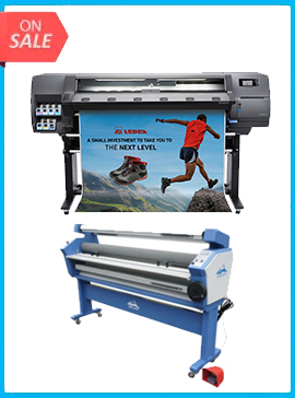 HP Latex 115 - NEW + 55IN FULL-AUTO WIDE FORMAT COLD LAMINATOR, WITH HEAT ASSISTED