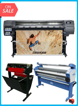 HP Latex 335 Printer (V8L39A) - New - 55IN FULL-AUTO WIDE FORMAT COLD LAMINATOR, WITH HEAT ASSISTED + 53" 3 ARMS CONTOUR CUT VINYL CUTTER W/ VINYLMASTER CUT SOFTWARE