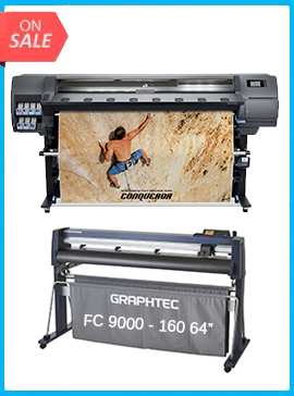 HP Latex 335 Printer (V8L39A) - New  + GRAPHTEC FC9000-160 64" (162.6 CM) WIDE CUTTER - NEW