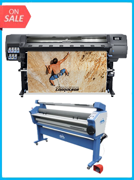 HP Latex 335 Printer (V8L39A) - New + 55IN FULL-AUTO WIDE FORMAT COLD LAMINATOR, WITH HEAT ASSISTED