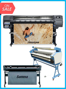 HP Latex 335 Printer (V8L39A) - New  + SUMMACUT D160 64 IN (160 CM) VINYL AND CONTOUR CUTTING - NEW + UPGRADED VING 63" FULL-AUTO LOW TEMP. WIDE FORMAT COLD LAMINATOR, WITH HEAT ASSISTED
