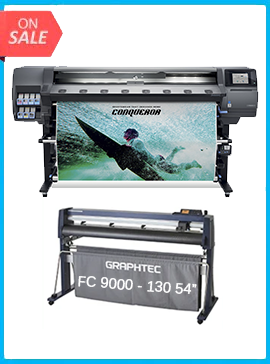 HP Latex 365 Printer (V8L39A) - New + GRAPHTEC FC9000-140 54
