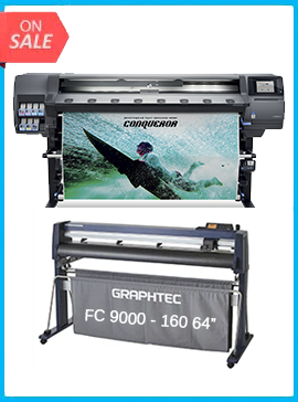 HP Latex 365 Printer (V8L39A) - New + GRAPHTEC FC9000-160 64