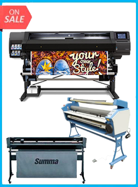 HP Latex 560 64&quot; - New + SUMMACUT D160 64 IN (160 CM) VINYL AND CONTOUR CUTTING - NEW + UPGRADED VING 63&quot; FULL-AUTO LOW TEMP. WIDE FORMAT COLD LAMINATOR, WITH HEAT ASSISTED
