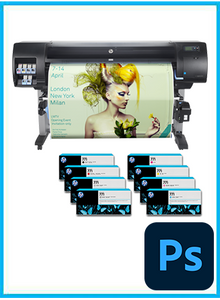 HP DesignJet Z6600 60" Photo Production Printer + Starter Supplies + Photoshop
