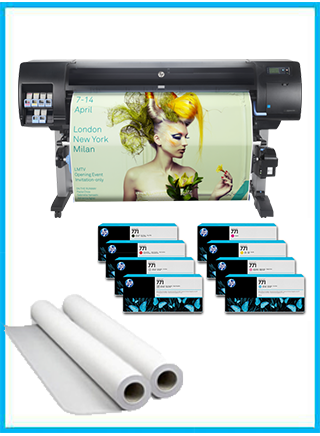 HP DesignJet Z6600 60" Photo Production Printer + Starter Supplies + 2 Rolls of Paper