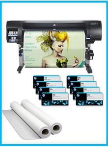 HP DesignJet Z6600 60" Photo Production Printer + Starter Supplies + 2 Rolls of Paper