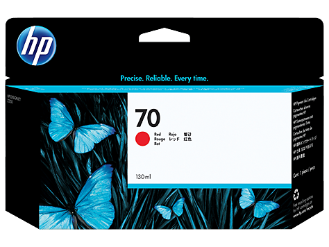 HP 70 130-ml Red DesignJet Ink Cartridge for DesignJet Z3100 - C9456A