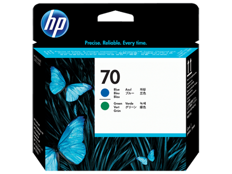 HP 70 Blue and Green DesignJet Printhead for DesignJet Z3100, Z3200 - C9408A