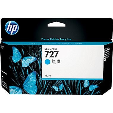 HP 727 Cyan Designjet Ink Cartridge 130ml for HP T920, T1500 - B3P19A