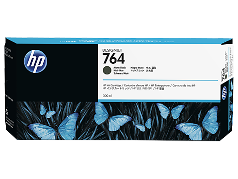HP 764 Matte Black Ink Cartridge 300ml for T3500 - C1Q16A