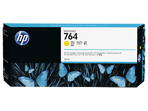 HP 764 Yellow Ink Cartridge 300ml for T3500 - C1Q15A