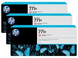 HP 771 3-pack 775-ml Ink Cartridge Lt Magenta - B6Y43A