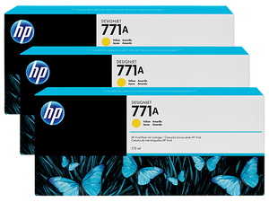 HP 771 3-pack 775-ml Ink Cartridge Yellow - B6Y42A