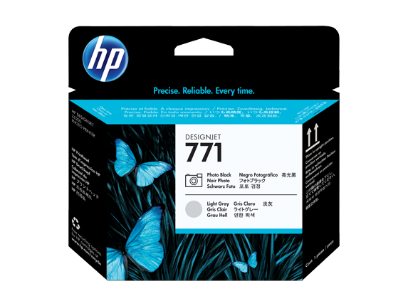 HP 771 Designjet Printhead - Photo Black and Lt Gray - CE020A