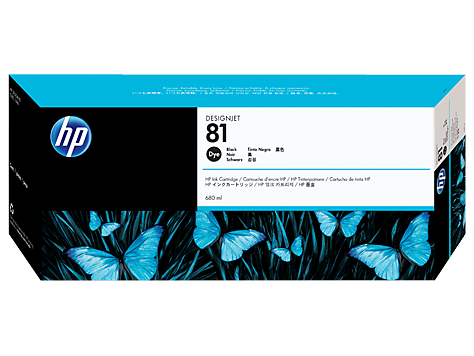 HP 81 680-ml Black Dye Ink Cartridge - C4930A
