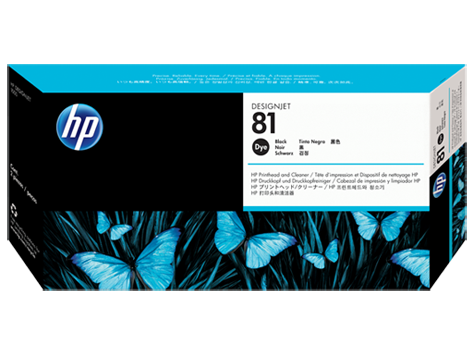 HP 81 Black Dye Printhead and Cleaner - C4950A
