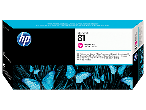 HP 81 Magenta DesignJet Dye Printhead and Printhead Cleaner - C4952A