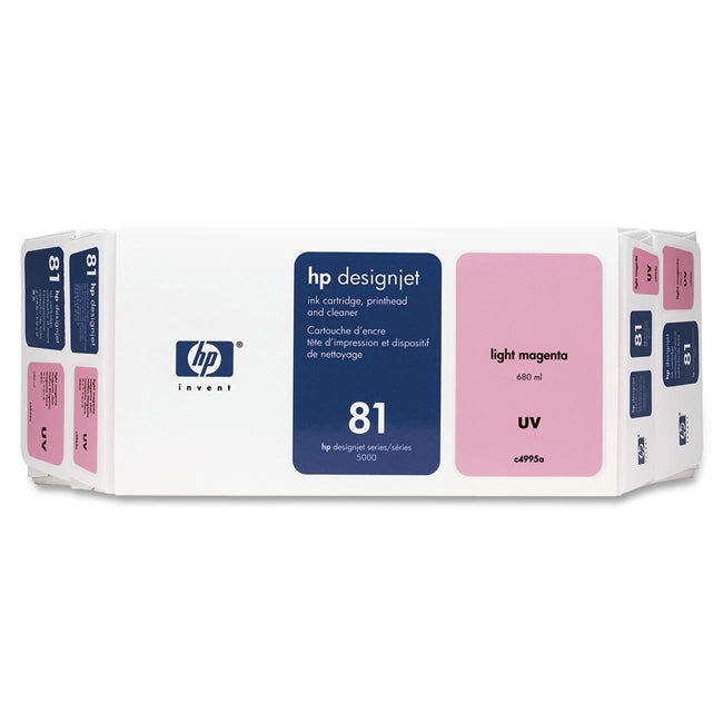 HP 81 Value Pack 680-ml Light Magenta DesignJet Dye Ink Cartridge and Printhead - C4995A