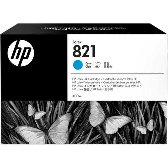 HP 821 400ml Cyan Latex Ink Cartridge for Latex 110 Printer - G0Y86A