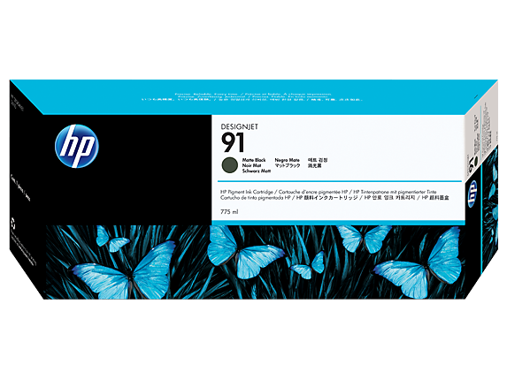HP 91 Matte Black DesignJet Pigment Ink Cartridge - C9464A