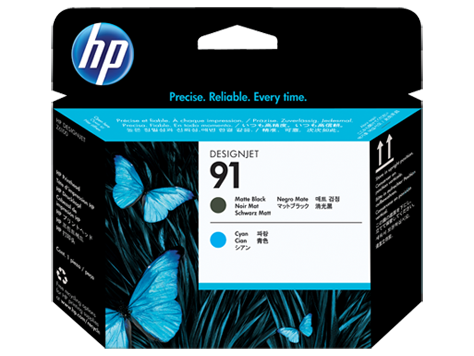 HP 91 Matte Black and Cyan Printhead - C9460A